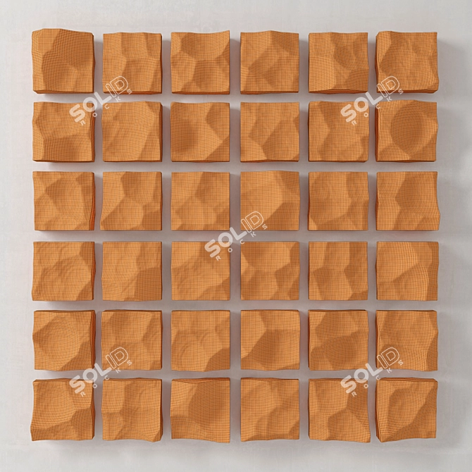 Rocky Panel: Authentic Stone Texture 3D model image 3