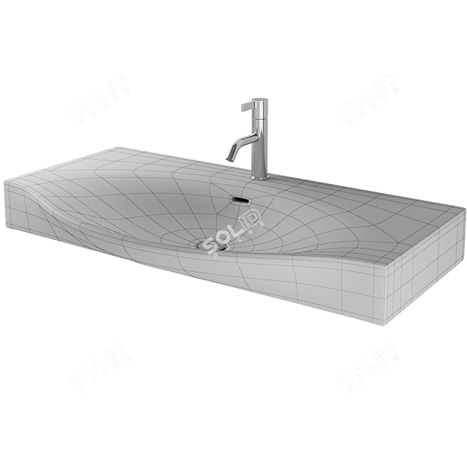 Laufen Porcelain Sink 3D model image 2