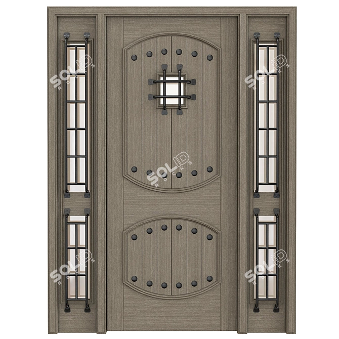 Elegant Entry Doors - Timeless Elegance for Your Home 3D model image 1