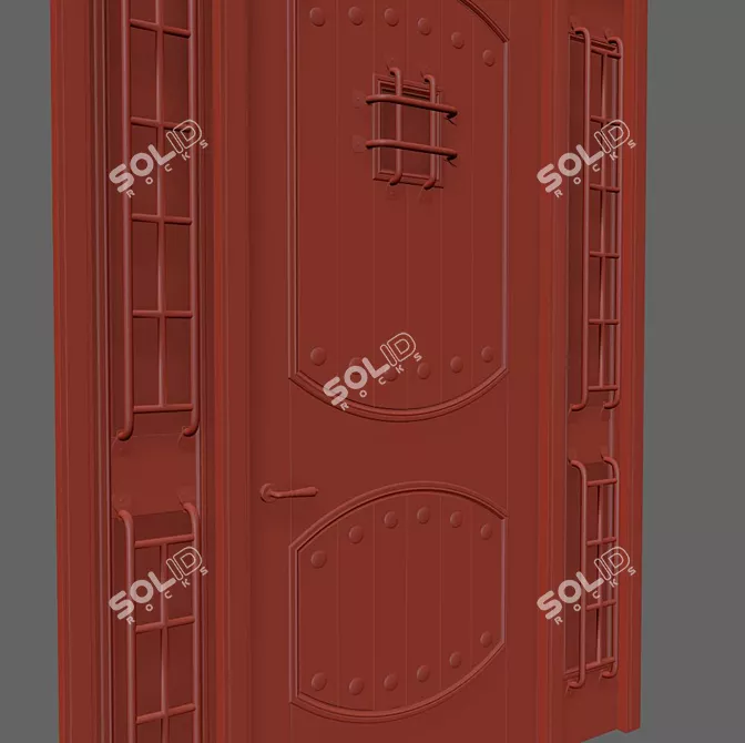 Elegant Entry Doors - Timeless Elegance for Your Home 3D model image 2