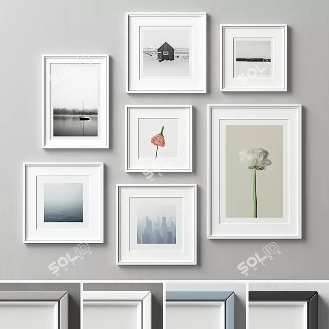 Versatile Picture Frame Set 3D model image 1