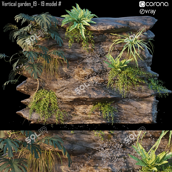 Versatile Vertical Garden: Model #19, Ideal for Indoor and Outdoor Use 3D model image 1