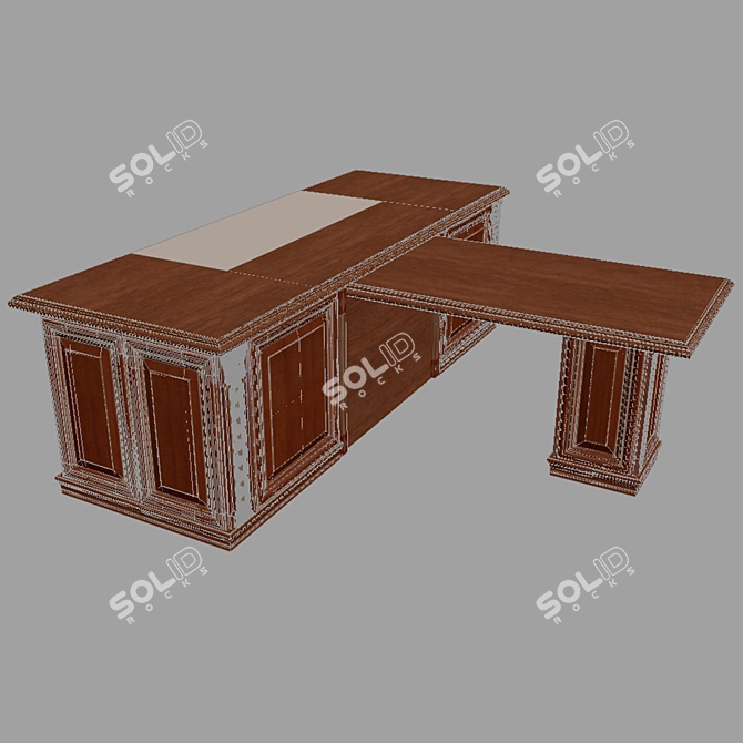 Executive Office Table 3D model image 3