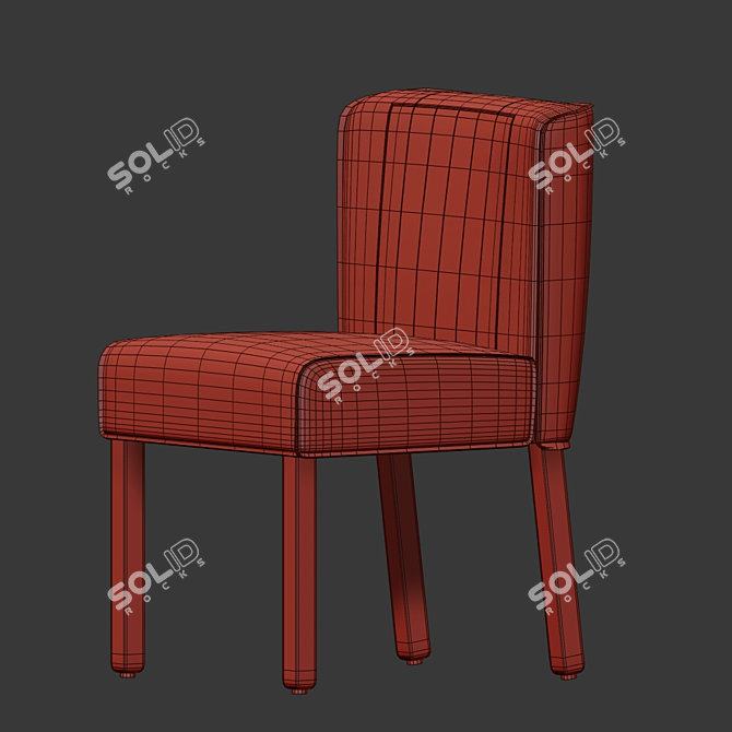 Elegant Poly Chair 3D model image 2