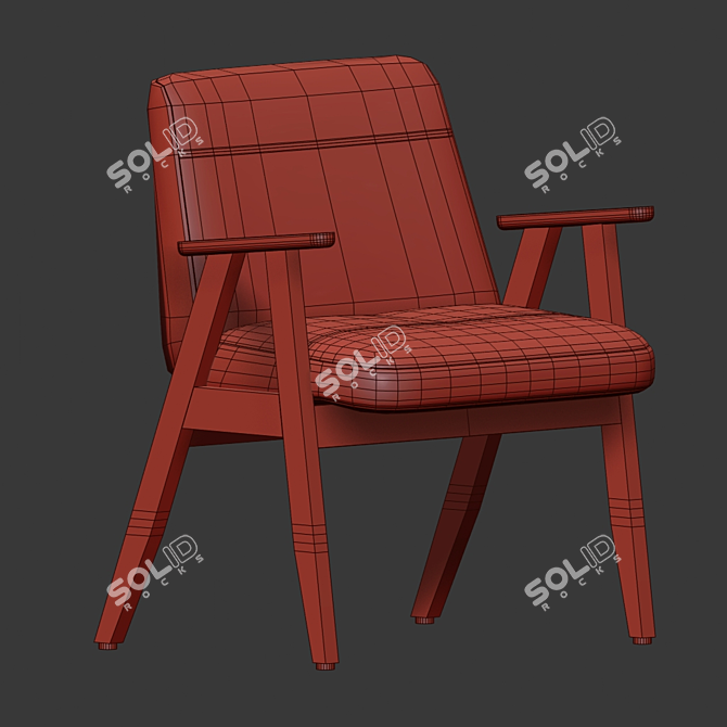 PMP Petrol Lounge Chair 3D model image 2