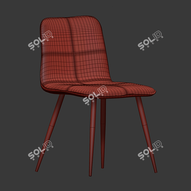 Elegant Montana Dining Chair 3D model image 2