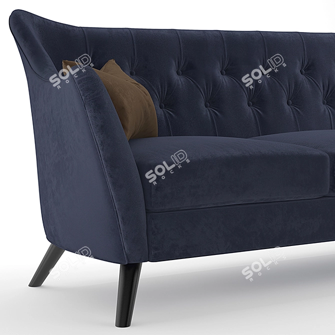 Stylish Flyme Sofa: Blue & Green 3D model image 2