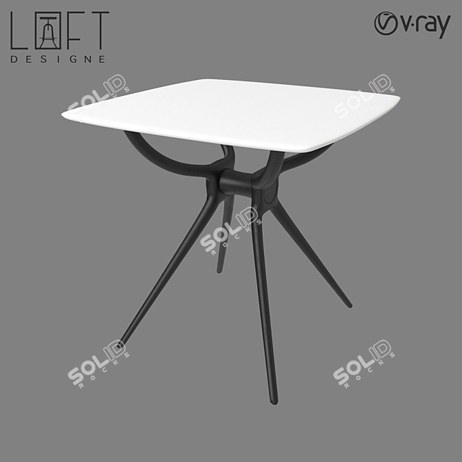 Sleek Plastic Table: LoftDesigne 6350 3D model image 1