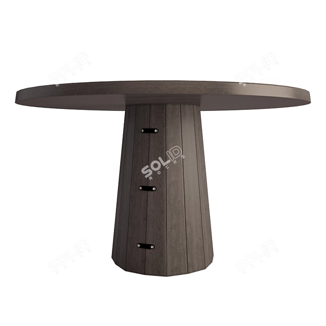 Contemporary 3D Wooden Table 3D model image 1