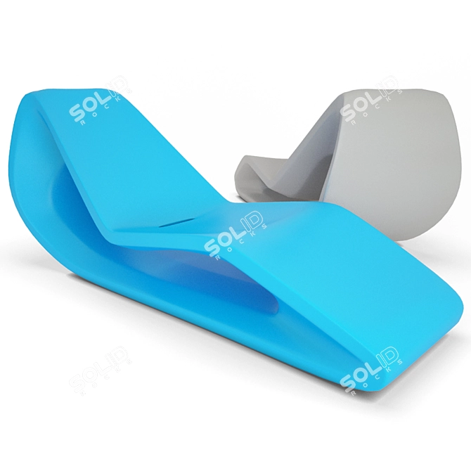 EcoFlex Plastic Outdoor Deckchair 3D model image 1