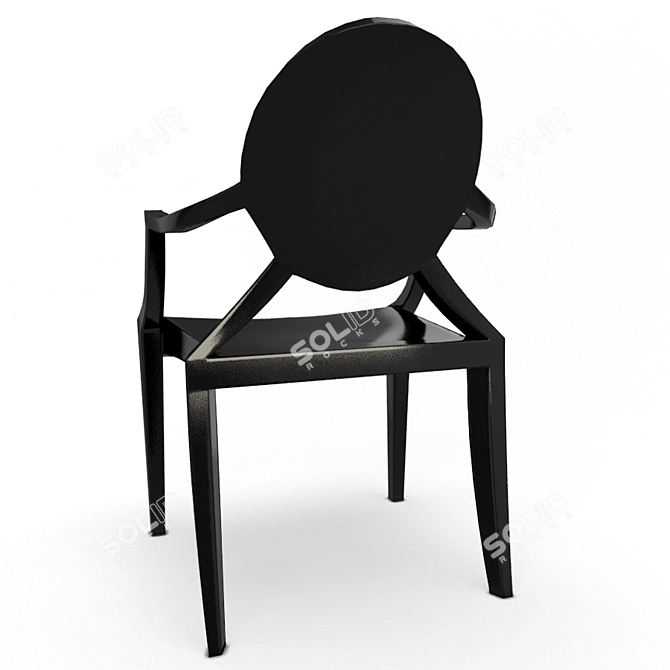 Sleek Modern Ghost Chair 3D model image 2