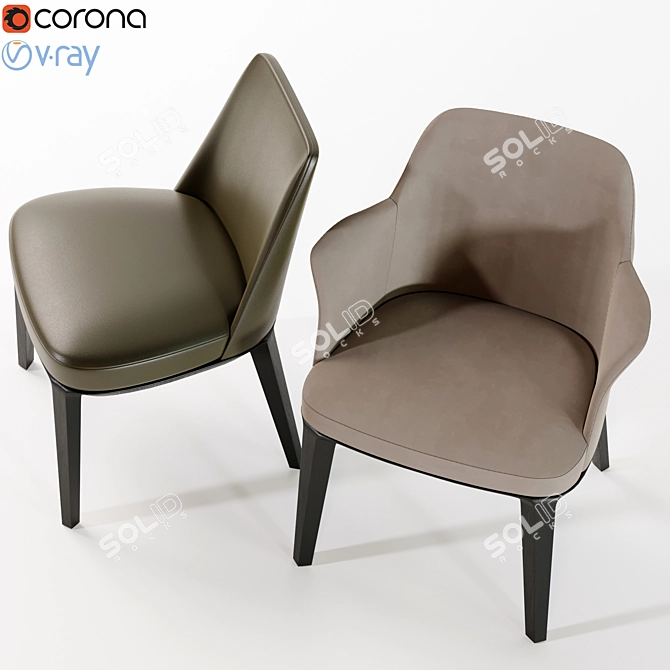 Sophie: Modern Elegance in a Chair 3D model image 2