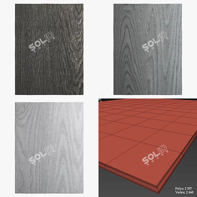 Flotex Wood Planks Rugs 3D model image 2