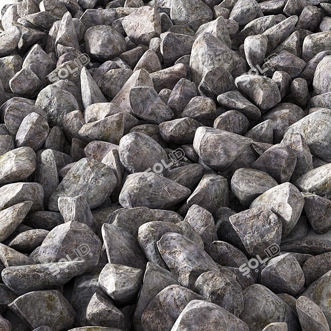 Title: Icestone Rock - Texture Unwrapped 3D model image 2