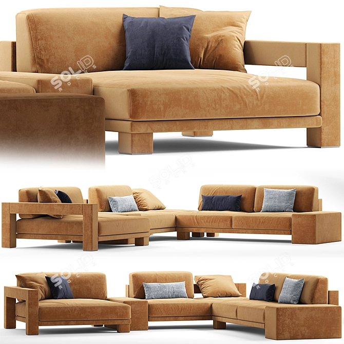 Vision Sofa: Sleek and Stylish Comfort 3D model image 1