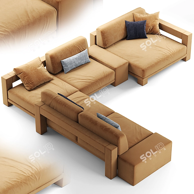 Vision Sofa: Sleek and Stylish Comfort 3D model image 2