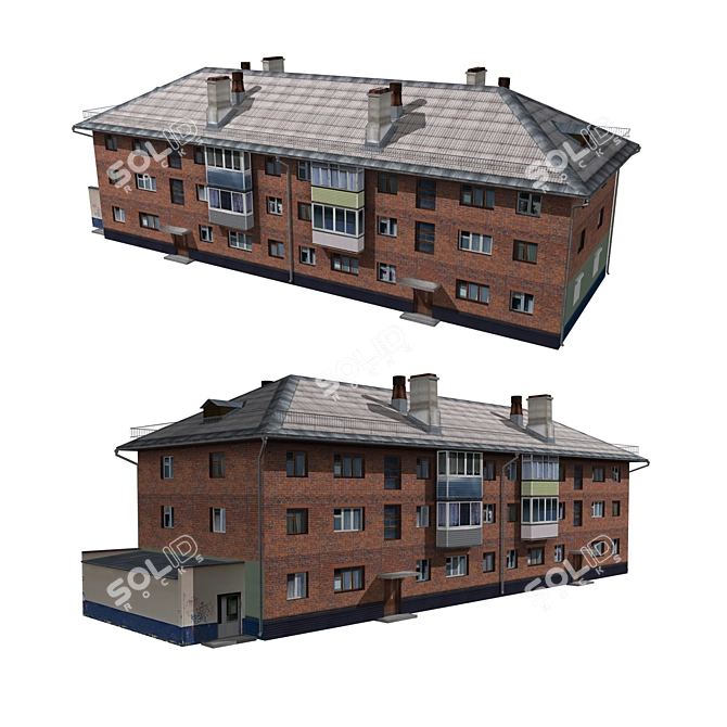 Versatile House & Shop Combo 3D model image 2