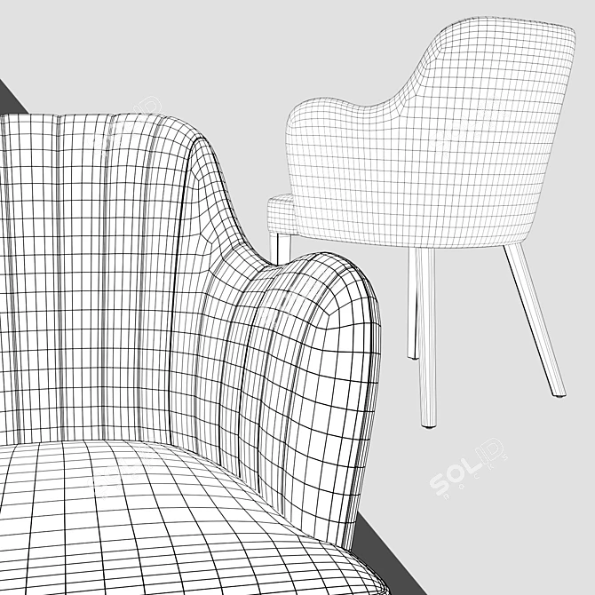 Elegant Jenny Seat 3D model image 2