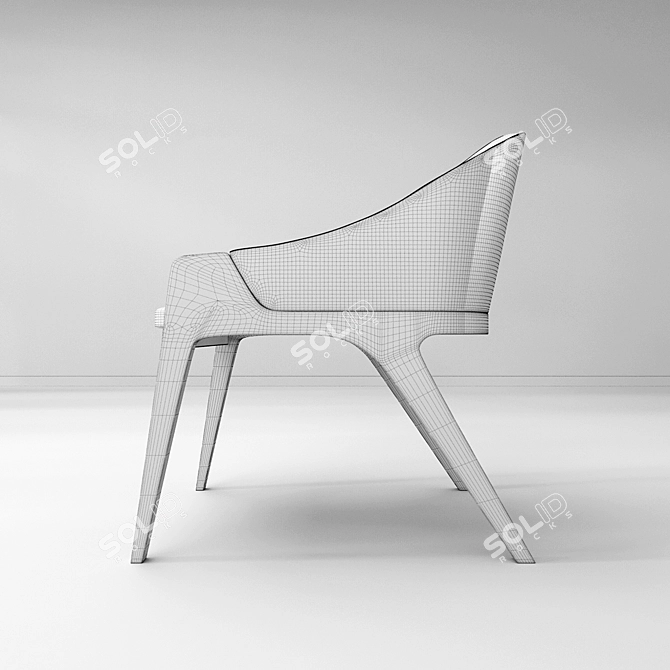 Modern Ergonomic Calias Chair 3D model image 3