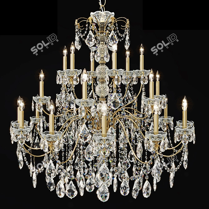 Sparkling Schonbek 1718-23 Chandelier 3D model image 1