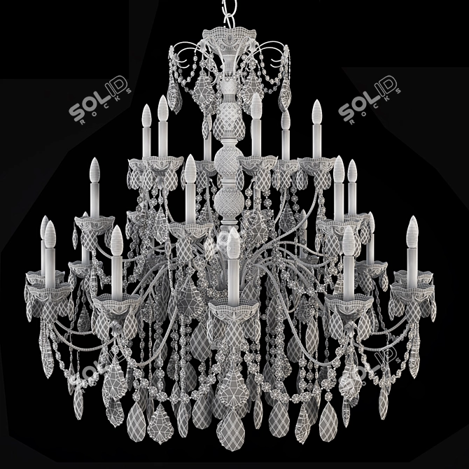 Sparkling Schonbek 1718-23 Chandelier 3D model image 3