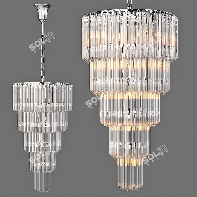 Elegant Pendant Lamp - Alpina L 3D model image 1