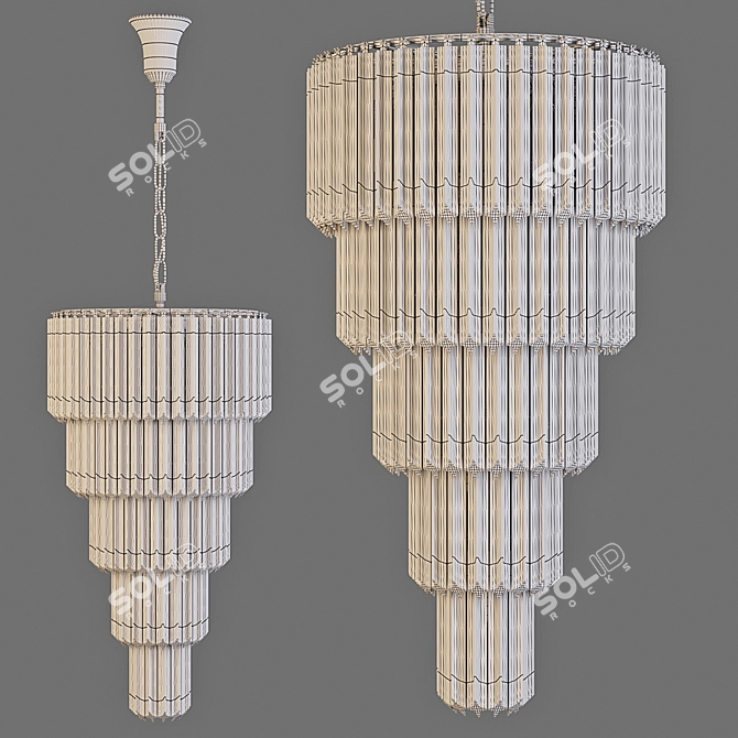 Elegant Pendant Lamp - Alpina L 3D model image 2