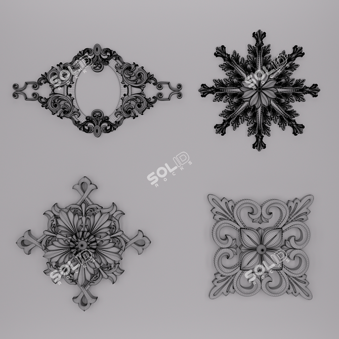 Title: 3D TrimOrnaments Pack 3D model image 2