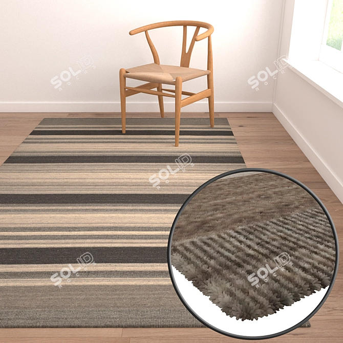 Versatile Carpet Set: High-Quality Textures 3D model image 2