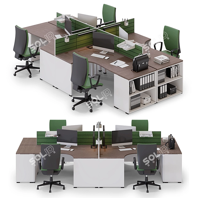 LAS OXI v3: Efficient Office Workspace 3D model image 1