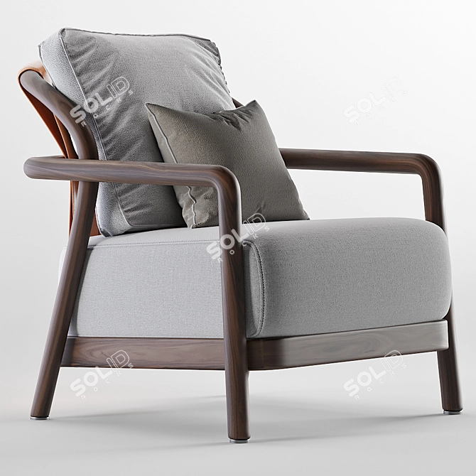 Elegant Flexform Alison Armchair 3D model image 1