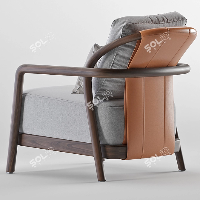 Elegant Flexform Alison Armchair 3D model image 2