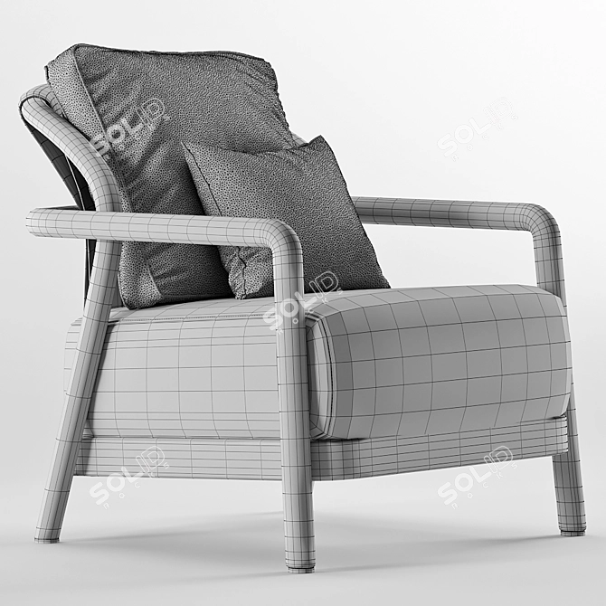 Elegant Flexform Alison Armchair 3D model image 3