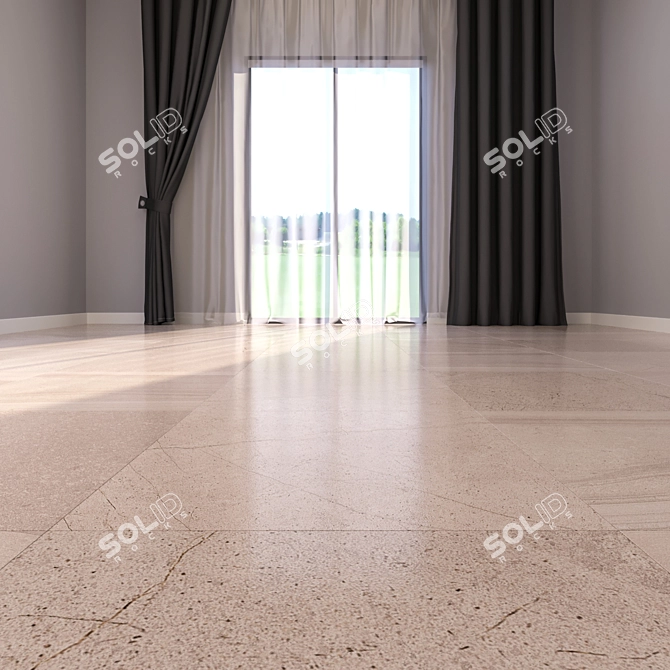 Premium Marble Floor Tiles 3D model image 2