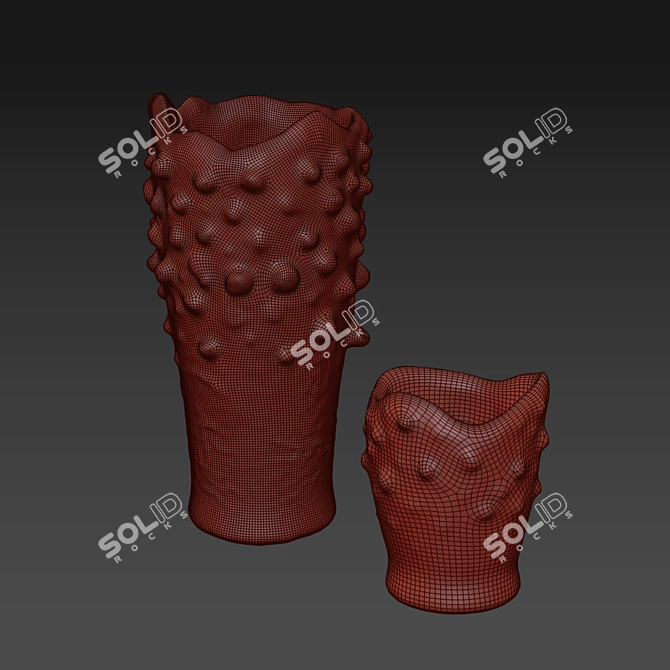 Modern Ceramic Vases: Stylish Home Decor 3D model image 2