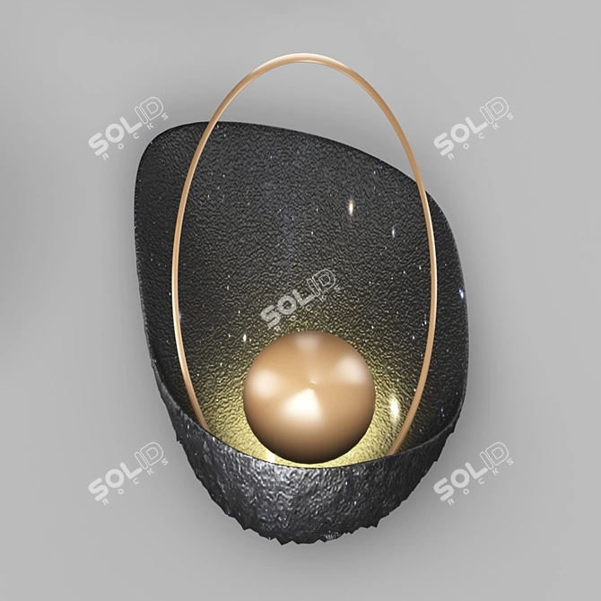 Art-Deco Clam Pendant Light 3D model image 1