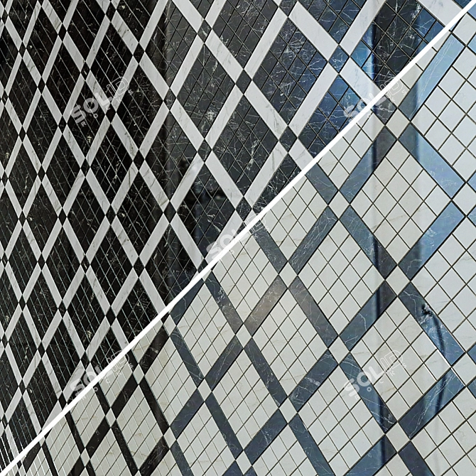 ATLAS CONCORDE Marvel Gray Fleury Diagonal Mosaic 3D model image 1