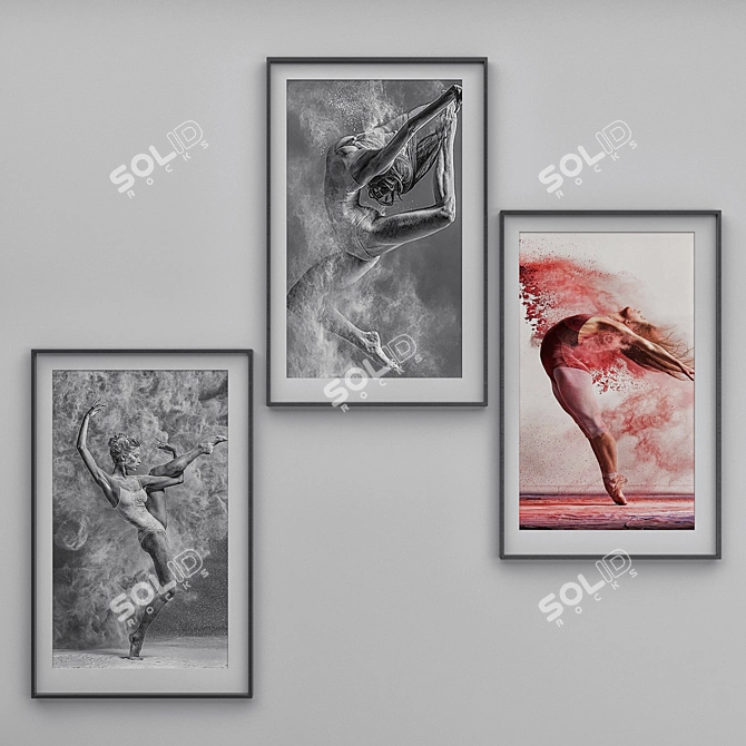 Graceful Ballet Dancer Print 3D model image 2