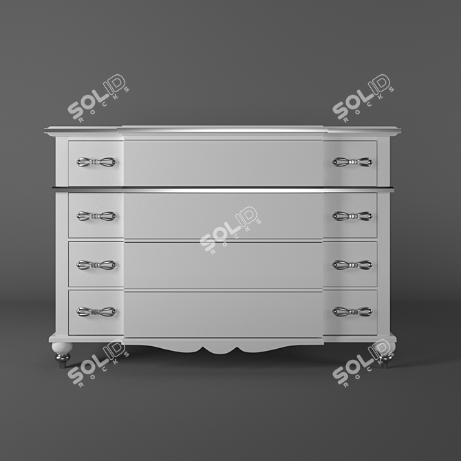 Elegant "Estel" Chest - Exquisite Storage Solution 3D model image 1