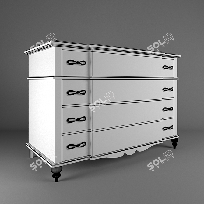 Elegant "Estel" Chest - Exquisite Storage Solution 3D model image 2