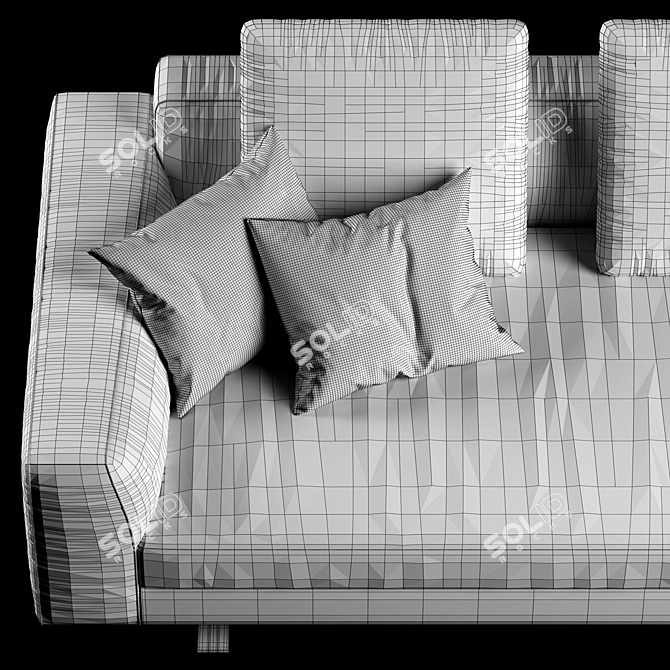 Contemporary Burton Sofa by Busnelli 3D model image 3