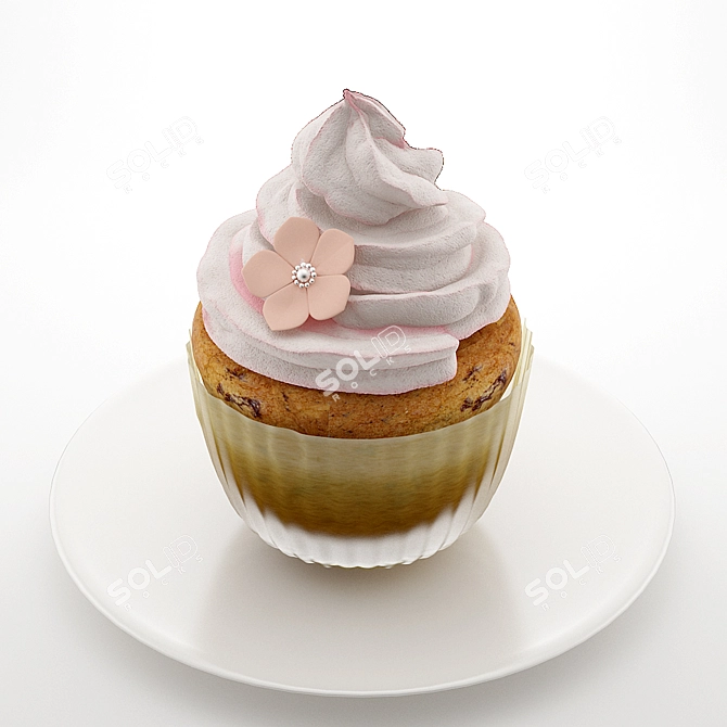 Sweet Delights Cupcake 3D model image 1