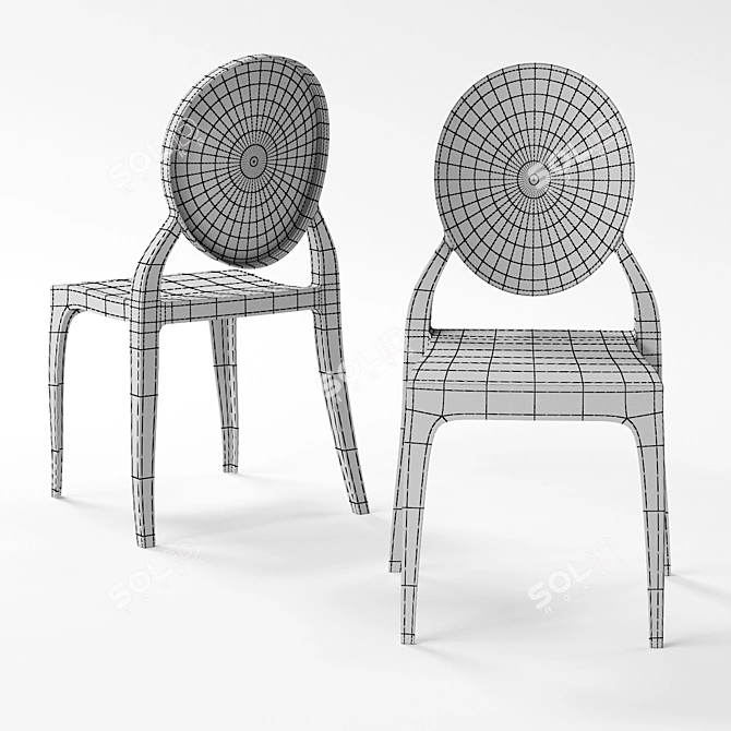 Modern Dining Chair: Sleek Design 3D model image 3