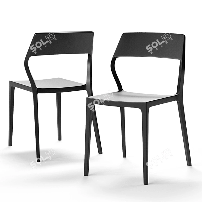 Contemporary SEDIA Chair 03 3D model image 1