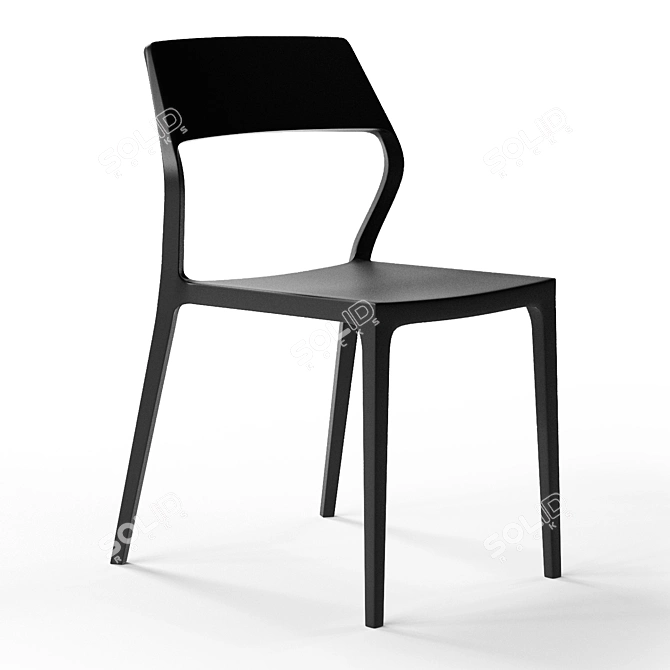 Contemporary SEDIA Chair 03 3D model image 2