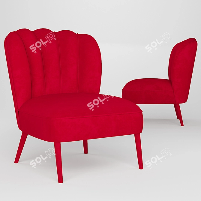 Dalyan Rare Armchair: Exquisite Elegance 3D model image 1