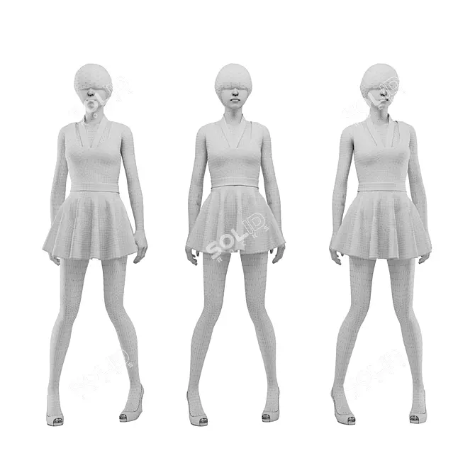 Marvelous Designer Clothing Mannequin 3D model image 3