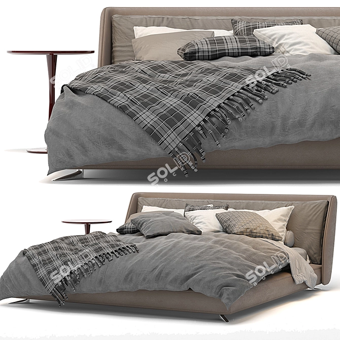 Sophisticated Spencer Bed by Minotti 3D model image 1