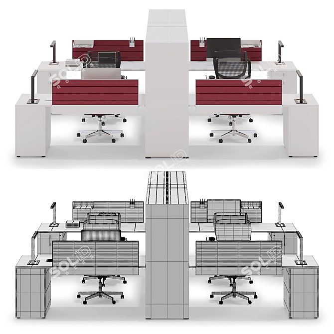 LAS OXI v4 Office Workspace 3D model image 2