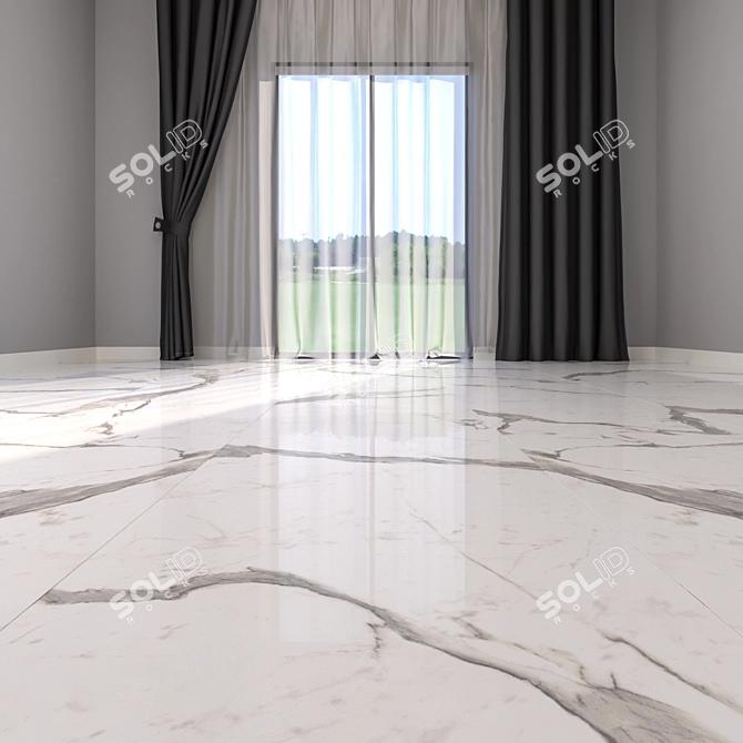 Exquisite Marble Flooring 3D model image 2